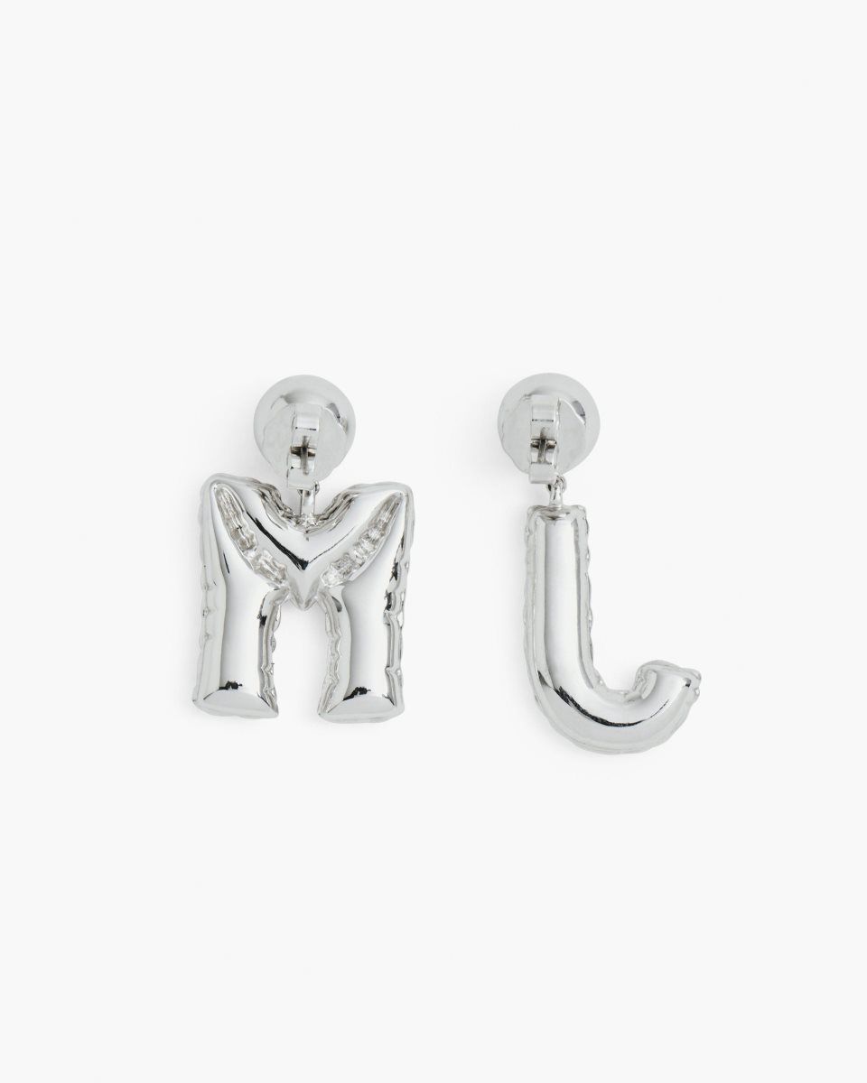 Silver Marc Jacobs The Mj Balloon Earrings | 637041-QTJ