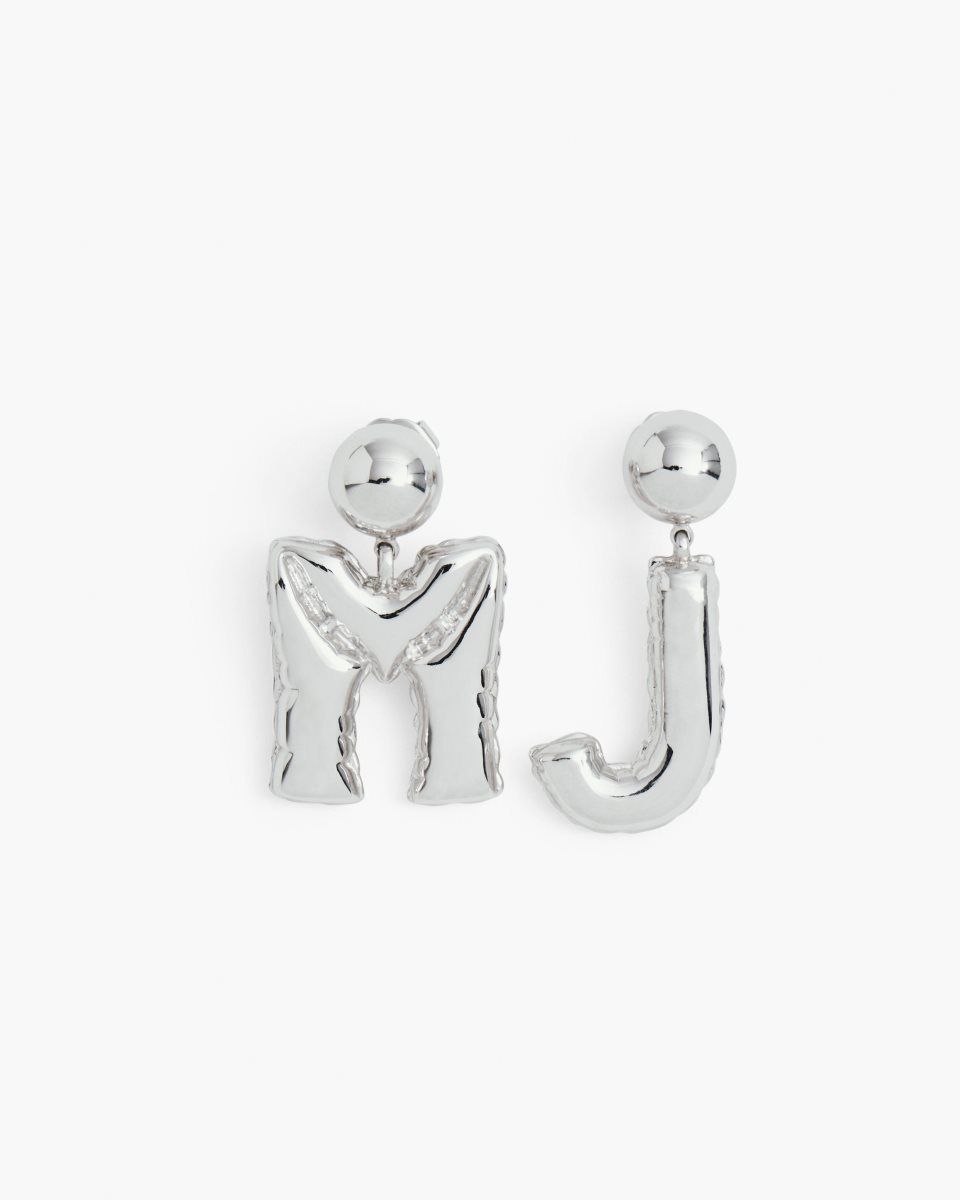 Silver Marc Jacobs The Mj Balloon Earrings | 637041-QTJ