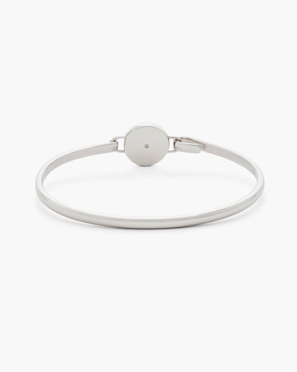 Silver / Black Marc Jacobs The Button Hinge Bracelet | 548326-SQV