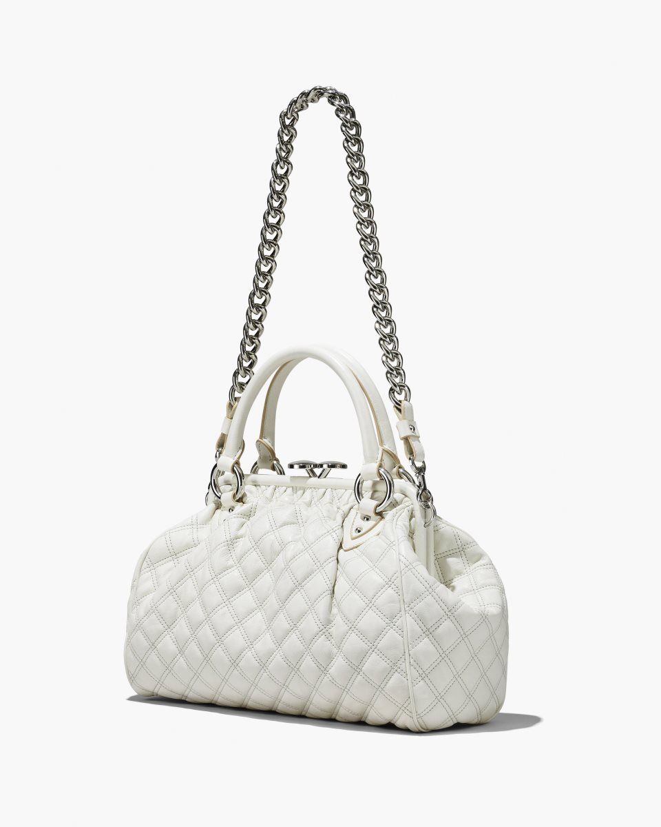 White Marc Jacobs Re-Edition Quilted Leather Stam Bag | 807149-SPY