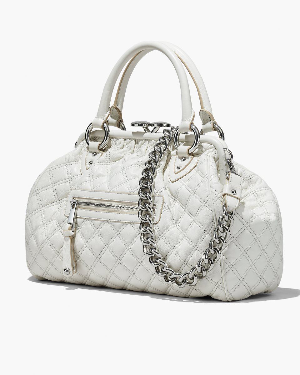 White Marc Jacobs Re-Edition Quilted Leather Stam Bag | 807149-SPY