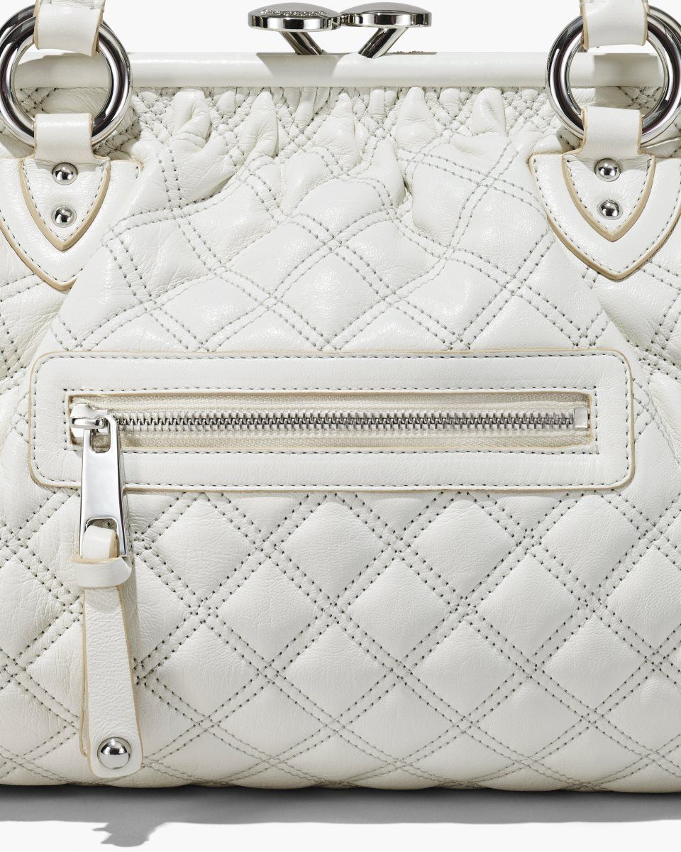 White Marc Jacobs Re-Edition Quilted Leather Stam Bag | 807149-SPY