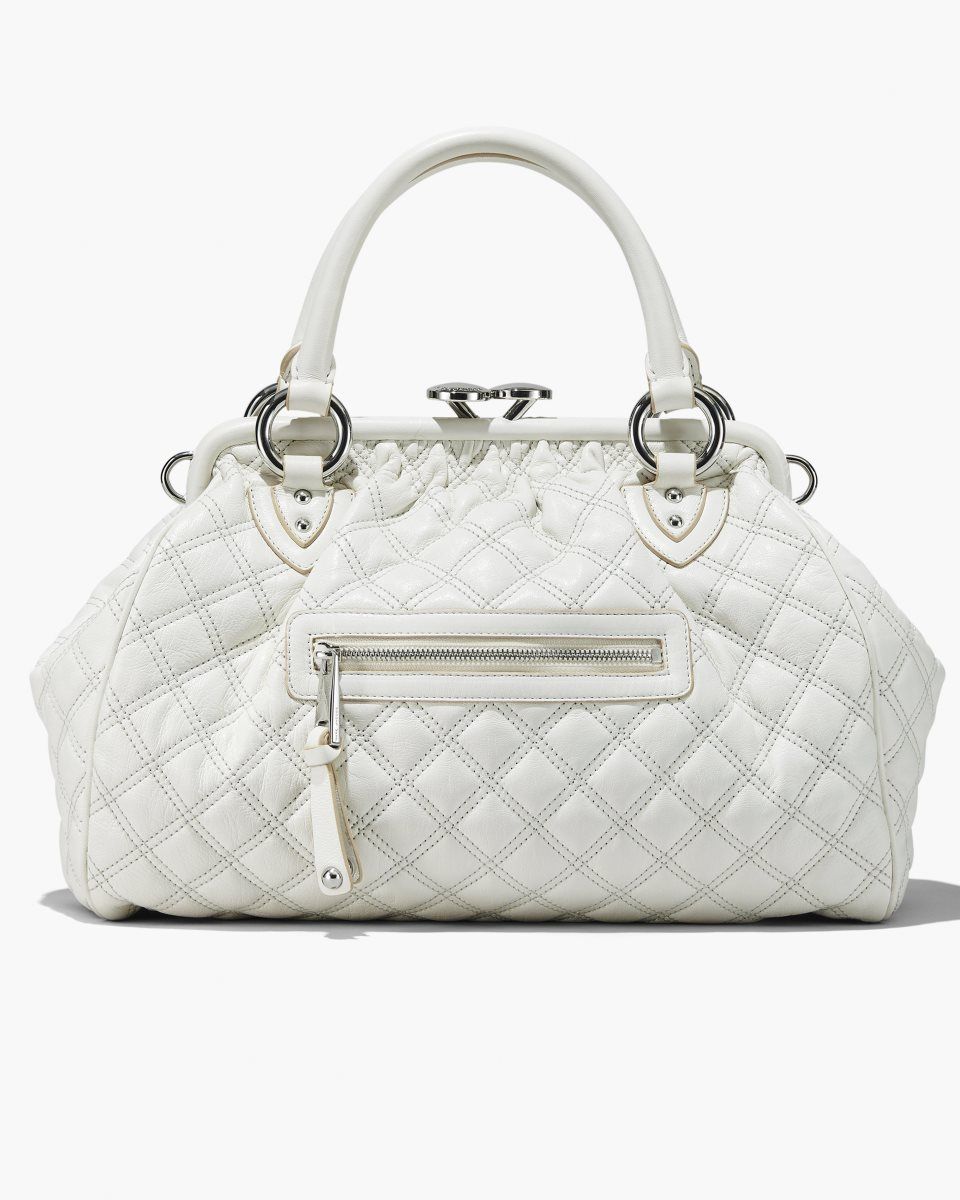 White Marc Jacobs Re-Edition Quilted Leather Stam Bag | 807149-SPY