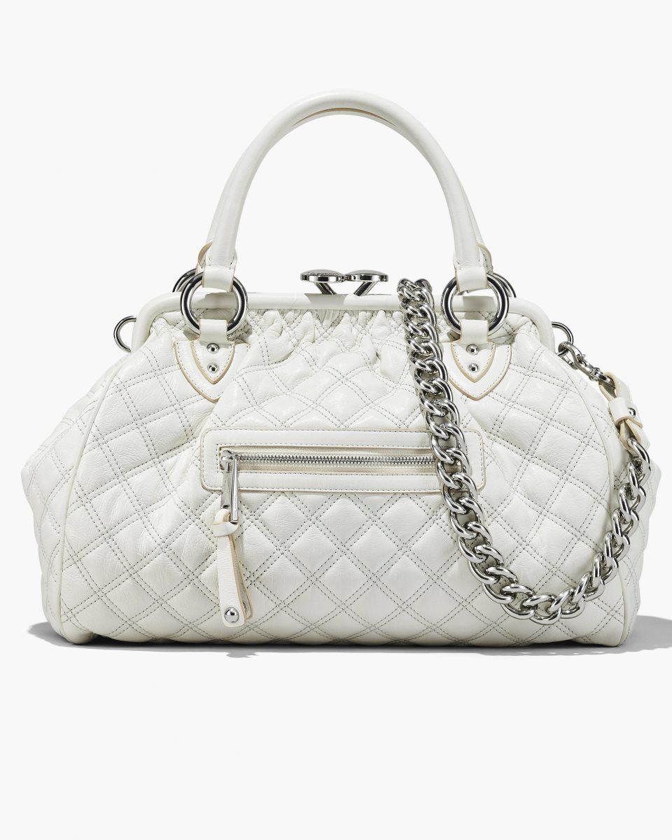 White Marc Jacobs Re-Edition Quilted Leather Stam Bag | 807149-SPY