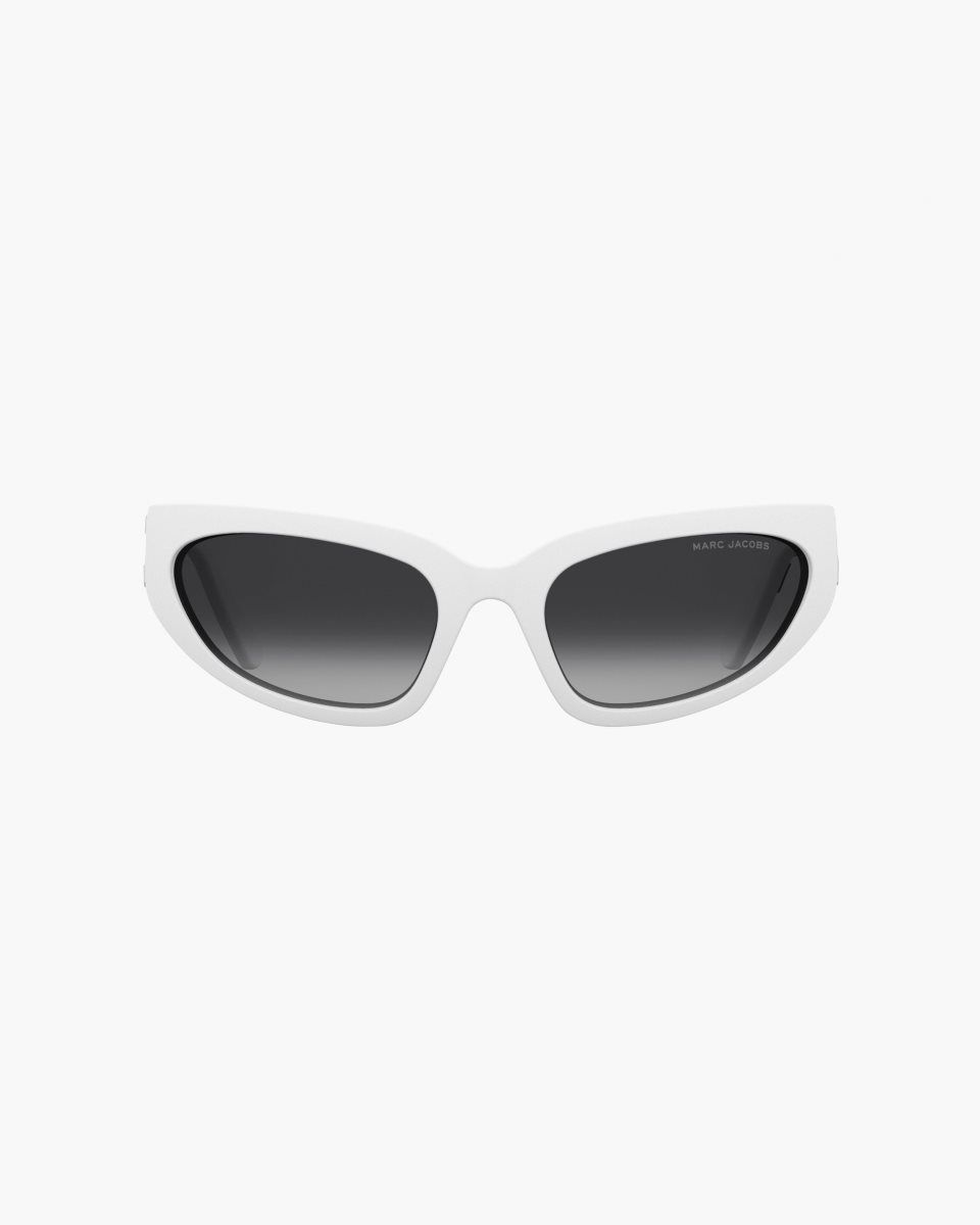 White Marc Jacobs The Bold Logo Wrapped Sunglasses | 502967-VPK