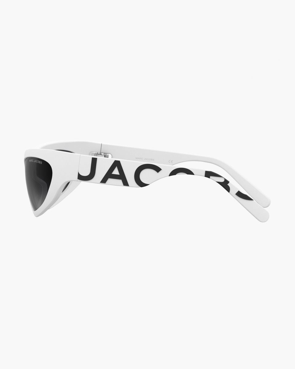 White Marc Jacobs The Bold Logo Wrapped Sunglasses | 502967-VPK