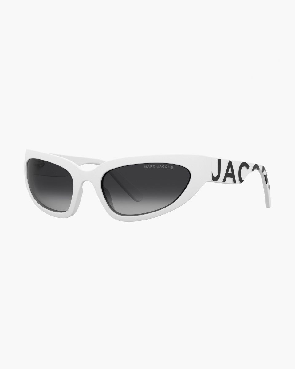 White Marc Jacobs The Bold Logo Wrapped Sunglasses | 502967-VPK