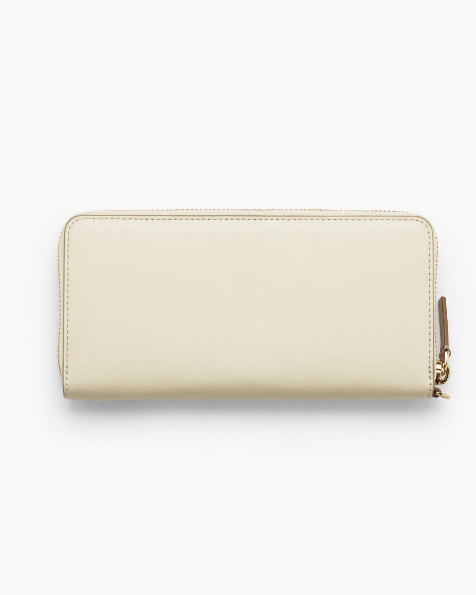 White Marc Jacobs The Covered J Marc Continental Wallet | 284793-JAN