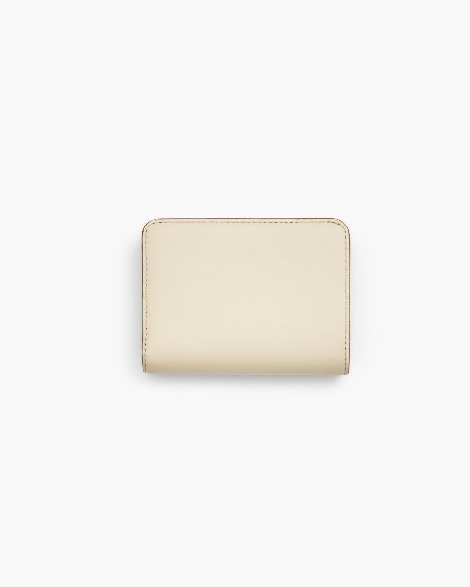 White Marc Jacobs The Covered J Marc Mini Compact Wallet | 520349-HIC