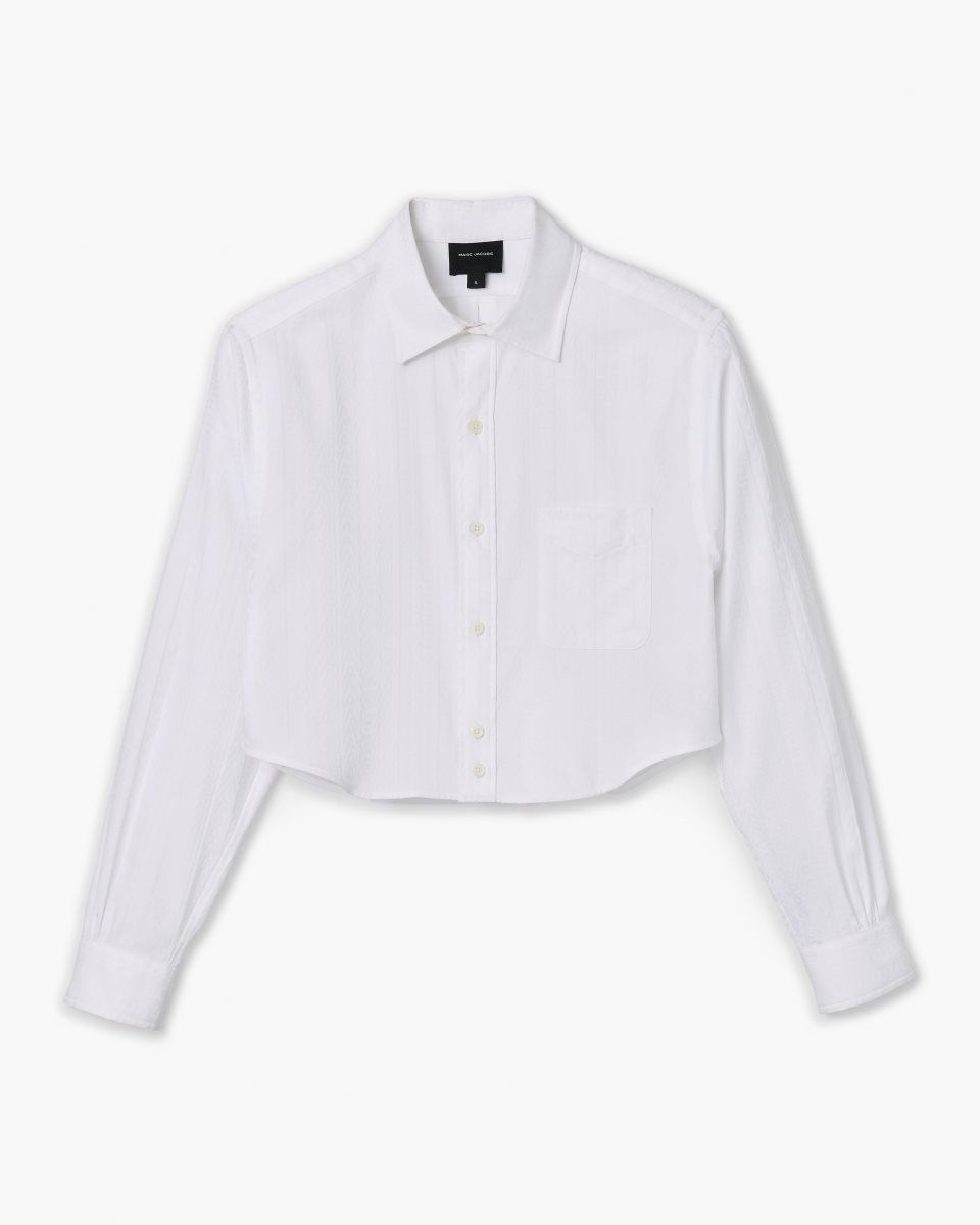 White Marc Jacobs The Cropped Femme Shirt | 697350-ZLI