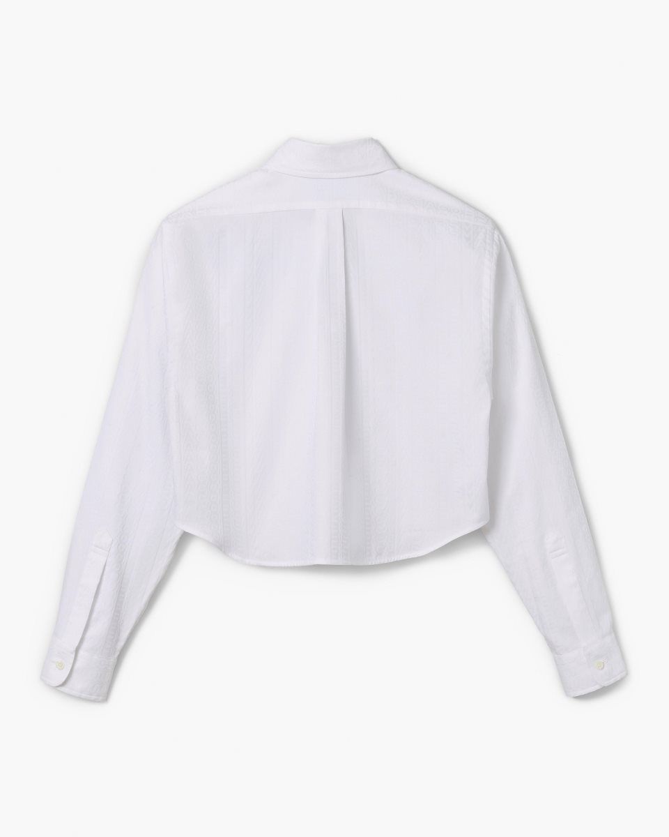 White Marc Jacobs The Cropped Femme Shirt | 697350-ZLI