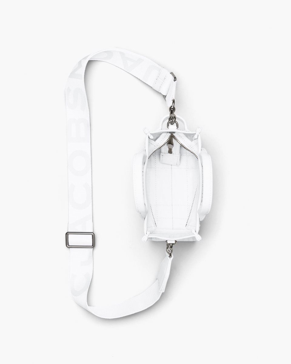 White Marc Jacobs The Crystal Canvas Crossbody Tote Bag | 845673-AJE