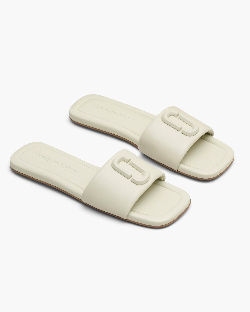 White Marc Jacobs The J Marc Leather Sandal | 792604-SYP