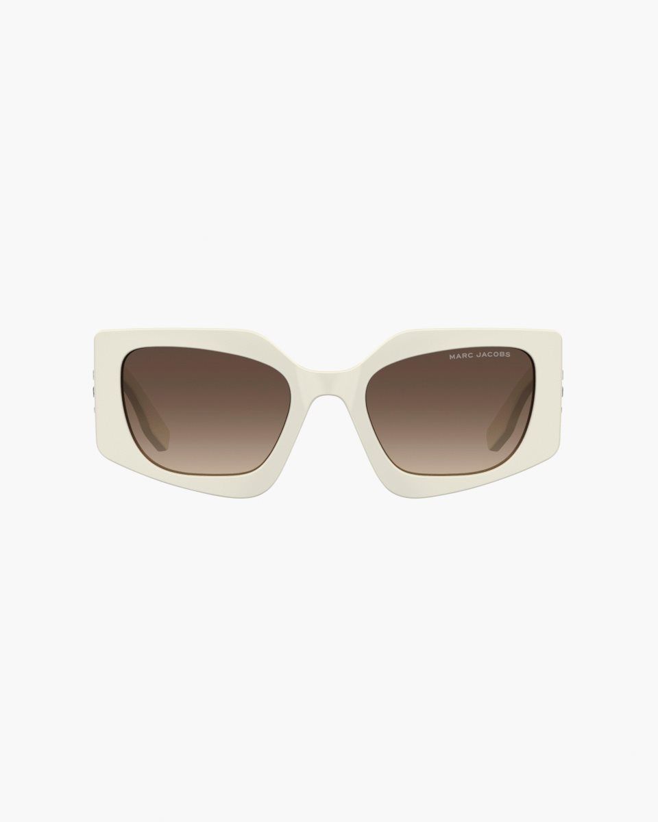 White Marc Jacobs The Square Cat Eye Sunglasses | 162587-JMI