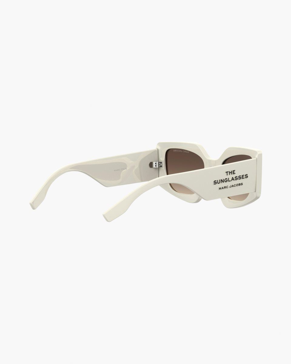 White Marc Jacobs The Square Cat Eye Sunglasses | 162587-JMI