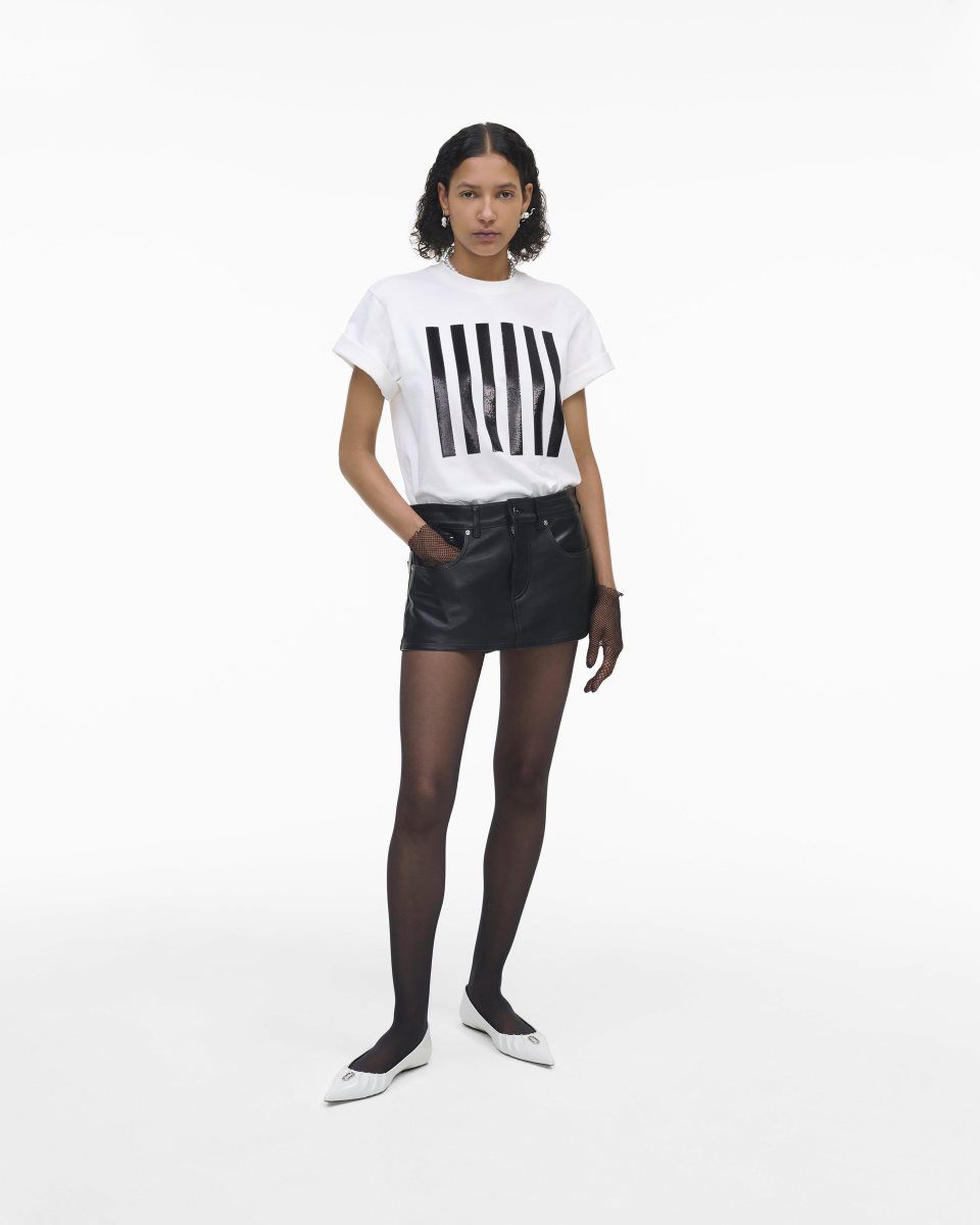 White Marc Jacobs The Stripe Box Tee | 284617-MFR