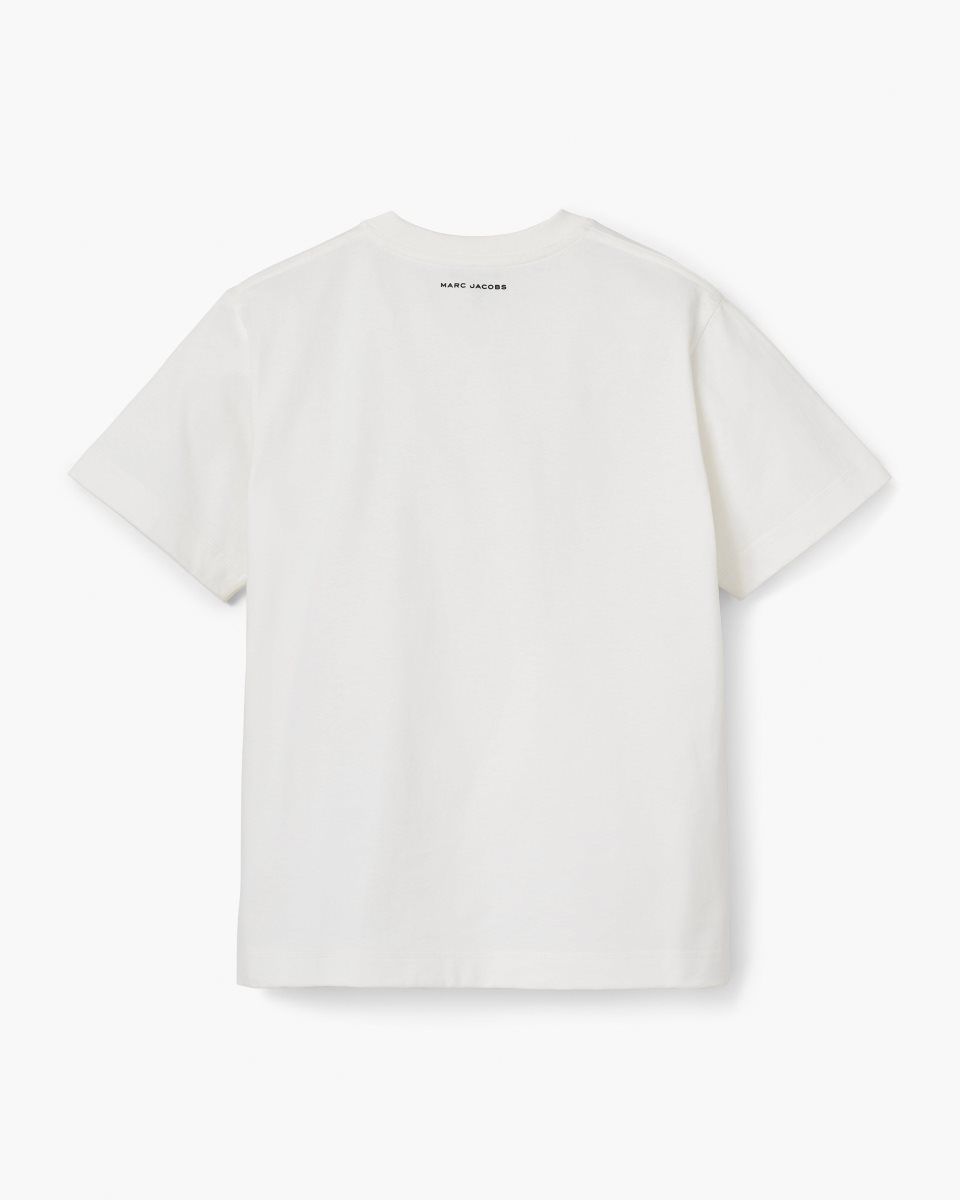 White Marc Jacobs The Stripe Box Tee | 284617-MFR