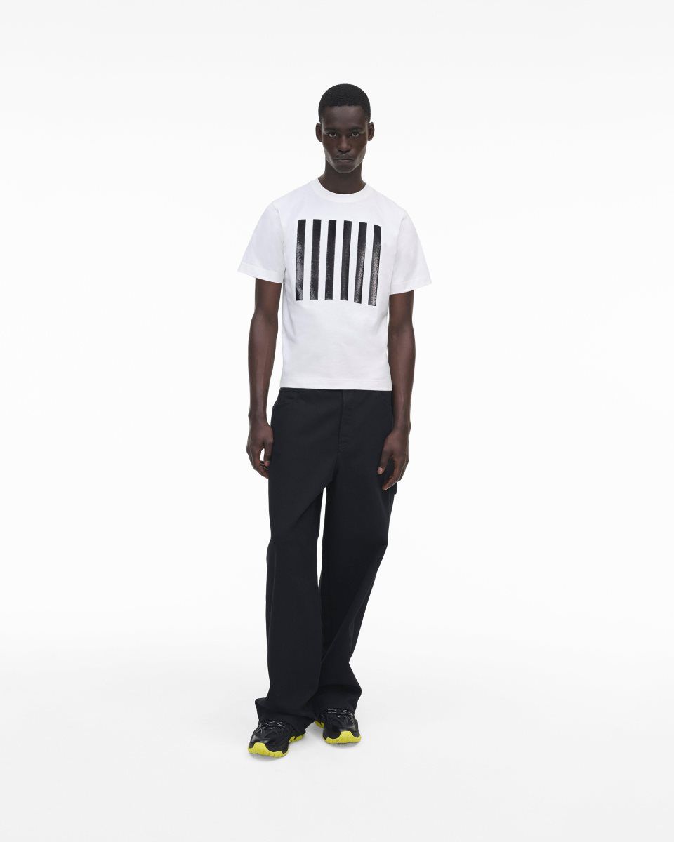 White Marc Jacobs The Stripe Box Tee | 284617-MFR